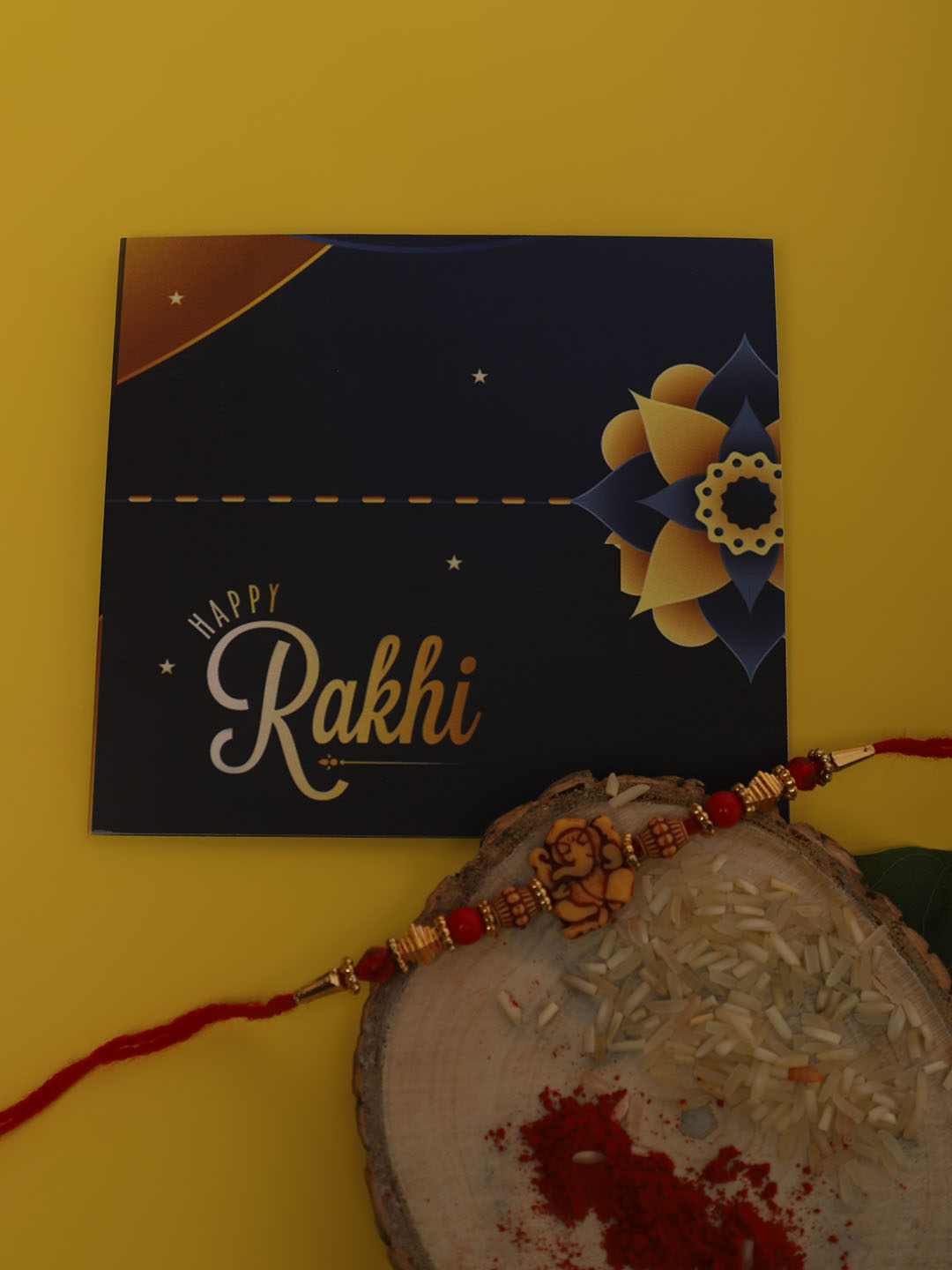 YouBella 2 Rakhi and 2 Greeting Card Combo for Brother (Multi-Colour) (YBRK_91)
